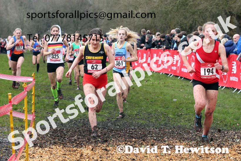 Senior girls, 2020 New Balance English Schools Champs., Sefton Park, Liverpool. Photo: David T. Hewitson/Sports for All Pics